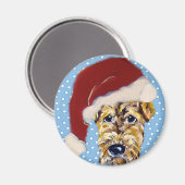 Weihnachten Airedale Magnet (Vorderseite/Rückseite)