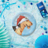 Weihnachten Airedale Pappteller (Party)