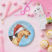 Weihnachten Airedale Pappteller (Party)