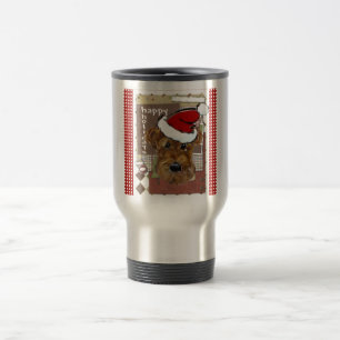 WEIHNACHTEN AIREDALE REISEBECHER