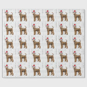 Weihnachten Airedale Terrier für Hunde Lover Urlau Geschenkpapier (Flach)