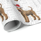 Weihnachten Airedale Terrier für Hunde Lover Urlau Geschenkpapier (Rolleneckpunkt)