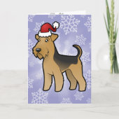 Weihnachten Airedale Terrier/Waliser Terrier (Vorderseite)