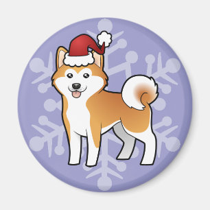 Weihnachten Akita Inu/Shiba Inu Magnet