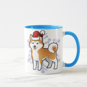 Weihnachten Akita Inu/Shiba Inu Tasse