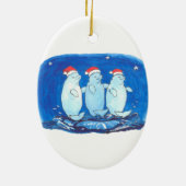 Weihnachten Alaska Wildlife Oval Ornament (Hinten)