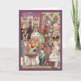 Weihnachten. Alice im Wunderland Fairy Tale Feiertagskarte