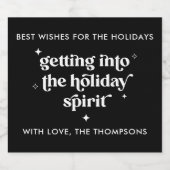 Weihnachten Alkoholflaschenetikett (Einzelnes Label)