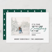 Weihnachten alles ist ein schönes typografisches F (Vorne/Hinten)