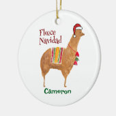 Weihnachten Alpaca Fleece Navidad Niedlich Keepake Keramik Ornament (Links)