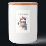 Weihnachten Alpaca, individuell anpassbar Lebensmitteletikett<br><div class="desc">Fügen Sie Ihren hausgemachten Leckereien oder Flaschengeschenke eine spielerische Drehung mit diesem Futter- oder Weinetikett hinzu, das in einer Weihnachtsmannmütze eine Aquarellblume (Alpaka) enthält. Dieses festliche Design ist ideal für die Kennzeichnung von Konfitüren, Keksen, Saucen oder Weinflaschen. Es eignet sich ideal für Feierlichkeiten, Geschenkkörbe oder Geschenke von Gastgebern. Passen Sie...</div>