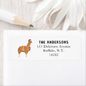 Weihnachten Alpaca Süße Tier Rücksendeadresse (Insitu)