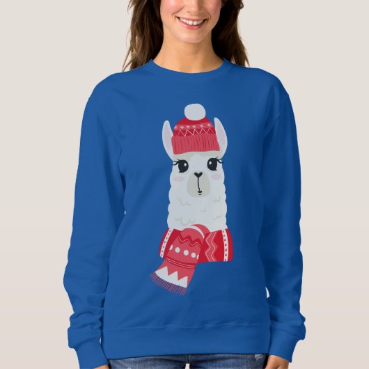 Weihnachten Alpaca Sweatshirt (Vorderseite)