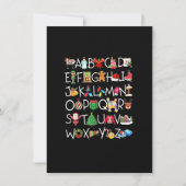 Weihnachten Alphabet A.B.C Lehrerin Kostüme Kinder Einladung (Vorderseite)