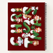 Weihnachten Alphabet mit wildem Tier Notizblock (Rückseite)