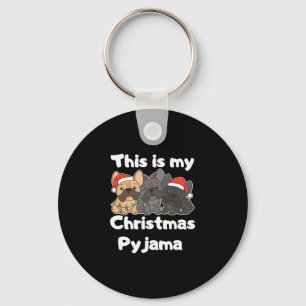 Weihnachten als Bulldogge Das ist mein Weihnachtsj Schlüsselanhänger