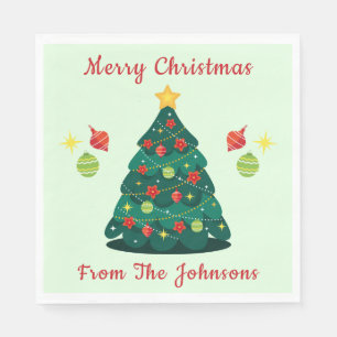 Weihnachten als Dekorationstil für den Baum Serviette