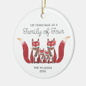 Weihnachten als Familie von vier Personalisierten Keramik Ornament (Links)