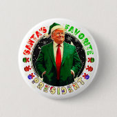Weihnachten als Favorit des Präsidenten Funny Trum Button (Vorderseite)