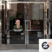 Weihnachten als Favorit des Präsidenten Funny Trum Fensteraufkleber (Büro Tür)