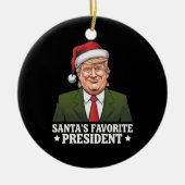 Weihnachten als Favorit des Präsidenten Funny Trum Keramik Ornament (Vorne)