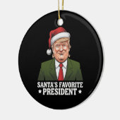 Weihnachten als Favorit des Präsidenten Funny Trum Keramik Ornament (Links)