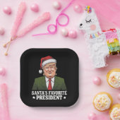 Weihnachten als Favorit des Präsidenten Funny Trum Pappteller (Party)