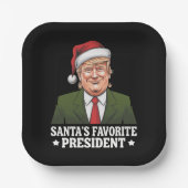 Weihnachten als Favorit des Präsidenten Funny Trum Pappteller (Vorderseite)