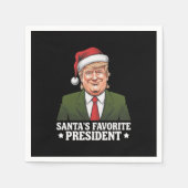 Weihnachten als Favorit des Präsidenten Funny Trum Serviette (Vorderseite)
