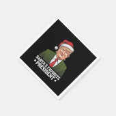 Weihnachten als Favorit des Präsidenten Funny Trum Serviette (Ecke)