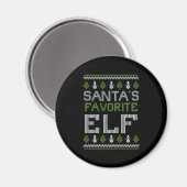 Weihnachten als Favorit - Ugly Sweater Christmas Magnet (Vorderseite/Rückseite)
