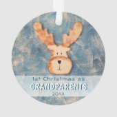 Weihnachten als Großeltern Niedlich Hirschurlaub Ornament (Rückseite)