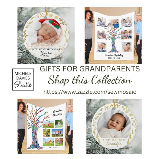 Weihnachten als Großvater Foto Keramik Ornament