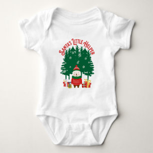 Weihnachten als kleiner Helfer Baby Strampler