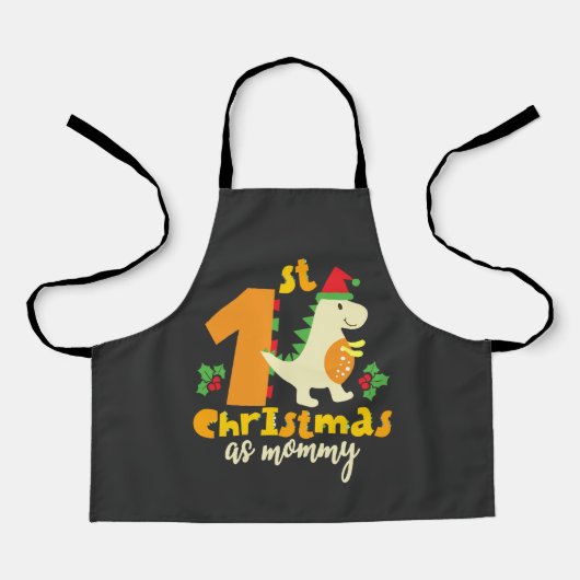 Weihnachten als Mommy Xmas Niedlich Dinosaurier Schürze (Vorderseite)