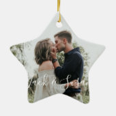 Weihnachten als Mr. und Miss Weihnachten Keramik Ornament (Hinten)