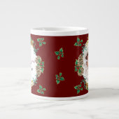 Weihnachten als Oma Foto Holly Pine Cones Jumbo-Tasse (Vorderseite)