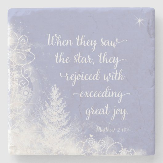 Weihnachten - Als sie den Stern sahen Steinuntersetzer (Vorderseite)