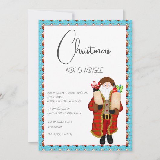 Weihnachten als Weihnachtsgeschenk Einladung (Vorderseite)