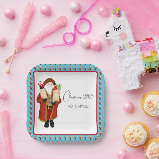 Weihnachten als Weihnachtsgeschenk Pappteller (Party)