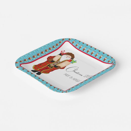 Weihnachten als Weihnachtsgeschenk Pappteller (Gewinkelt)