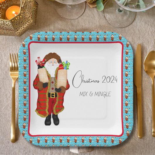 Weihnachten als Weihnachtsgeschenk Pappteller