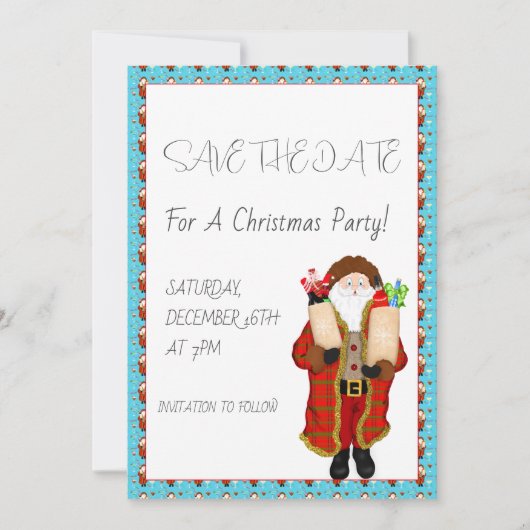 Weihnachten als Weihnachtsgeschenk Save The Date (Vorderseite)