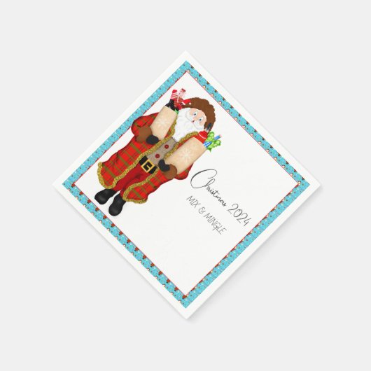 Weihnachten als Weihnachtsgeschenk Serviette (Ecke)