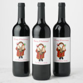 Weihnachten als Weihnachtsgeschenk Weinetikett (Flaschen)