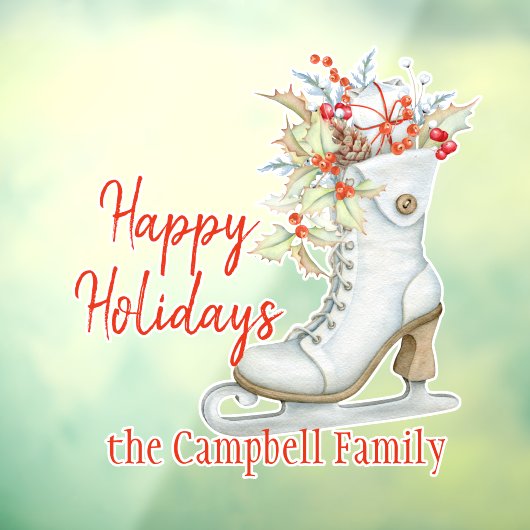 Weihnachten Alt modischer Eis Skate Custom Fensteraufkleber (Blatt 3)