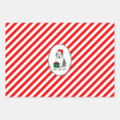 Weihnachten - Alte englische Schafhunde (Grau 1) N Geschenkpapier Set (Vorderseite 2)