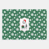 Weihnachten - Alte englische Schafhunde (Grau 1) N Geschenkpapier Set (Vorderseite)