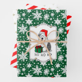 Weihnachten - Alte englische Schafhunde (Grau 1) N Geschenkpapier Set (Beispiel)