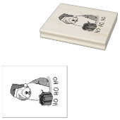 Weihnachten - Alte englische Schafhunde (Grau 1) N Gummistempel (Stempel)